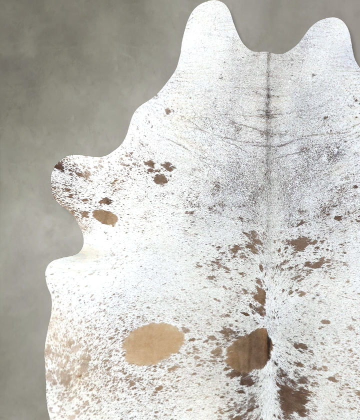 Salt and Pepper Brown XX-Large Brazilian Cowhide Rug 8'11"H x 6'11"W #B19502 by Hudson Hides