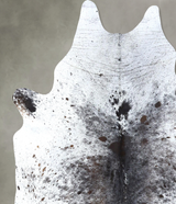 Salt and Pepper Black X-Large Brazilian Cowhide Rug 7'5"H x 6'4"W #B19505 by Hudson Hides
