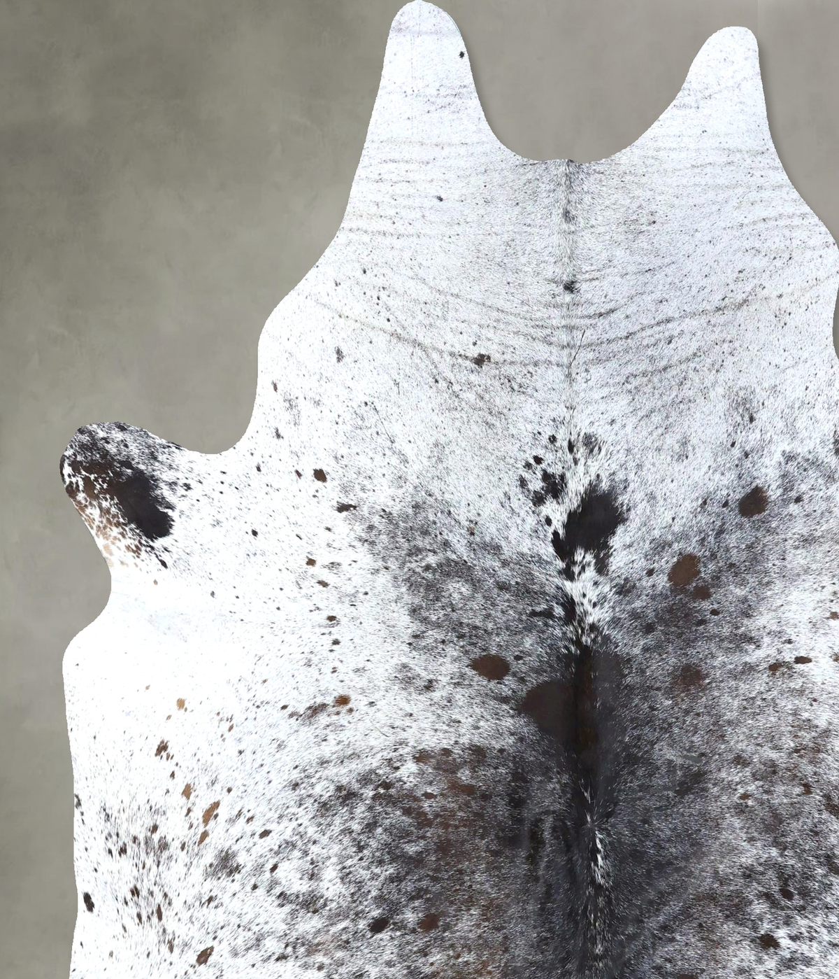Salt and Pepper Black Cowhide Rug #B19505