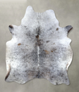 Salt and Pepper Black X-Large Brazilian Cowhide Rug 7'8"H x 5'9"W #B19506 by Hudson Hides