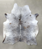 Salt and Pepper Black X-Large Brazilian Cowhide Rug 7'8