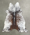 Salt and Pepper Brown X-Large Brazilian Cowhide Rug 7'4