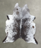Salt and Pepper Black X-Large Brazilian Cowhide Rug 7'9