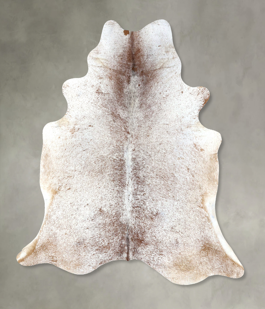 Salt and Pepper Brown X-Large Brazilian Cowhide Rug 7'7"H x 6'3"W #B19514 by Hudson Hides