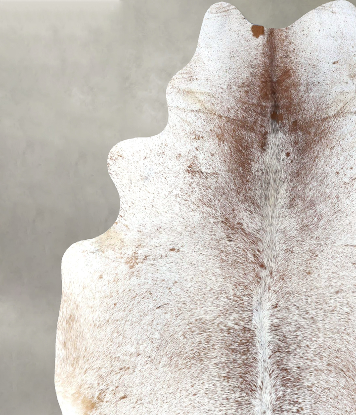 Salt and Pepper Brown X-Large Brazilian Cowhide Rug 7'7"H x 6'3"W #B19514 by Hudson Hides