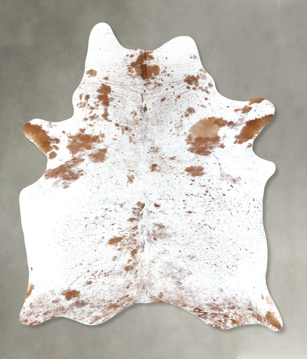 Salt and Pepper Brown Large Brazilian Cowhide Rug 7'1"H x 5'5"W #B1951