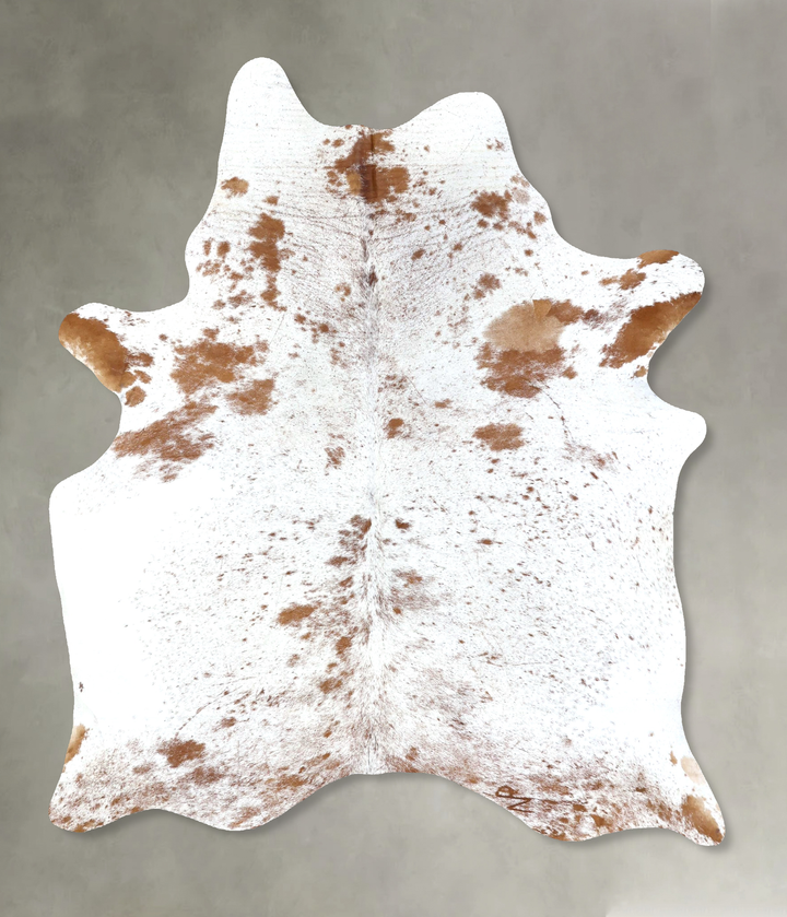 Salt and Pepper Brown Large Brazilian Cowhide Rug 7'1"H x 5'5"W #B19515 by Hudson Hides