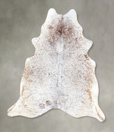 Salt and Pepper Brown X-Large Brazilian Cowhide Rug 6'10"H x 6'1"W #B19517 by Hudson Hides
