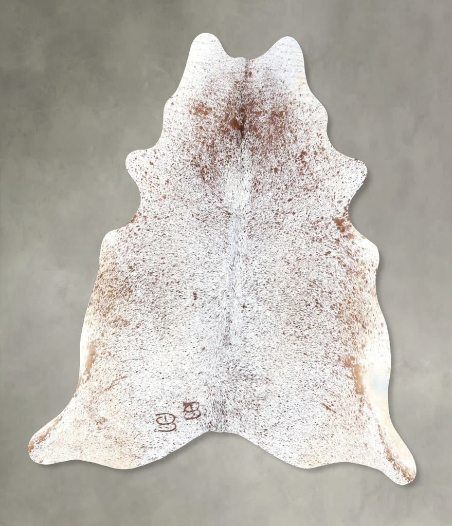 Salt and Pepper Brown X-Large Brazilian Cowhide Rug 6'10"H x 6'1"W #B19517 by Hudson Hides