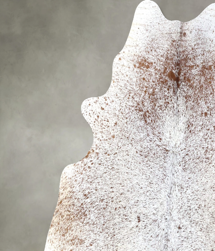 Salt and Pepper Brown X-Large Brazilian Cowhide Rug 6'10"H x 6'1"W #B19517 by Hudson Hides
