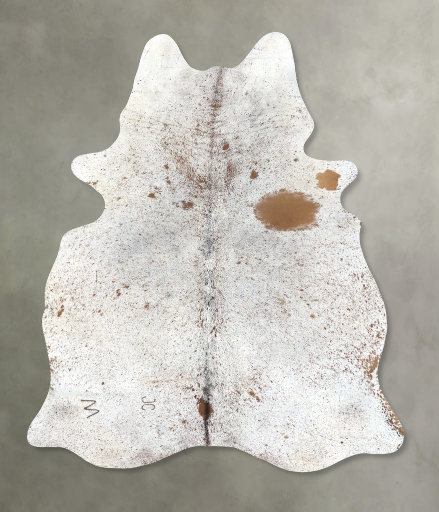 Salt and Pepper Brown X-Large Brazilian Cowhide Rug 7'9"H x 5'6"W #B19518 by Hudson Hides