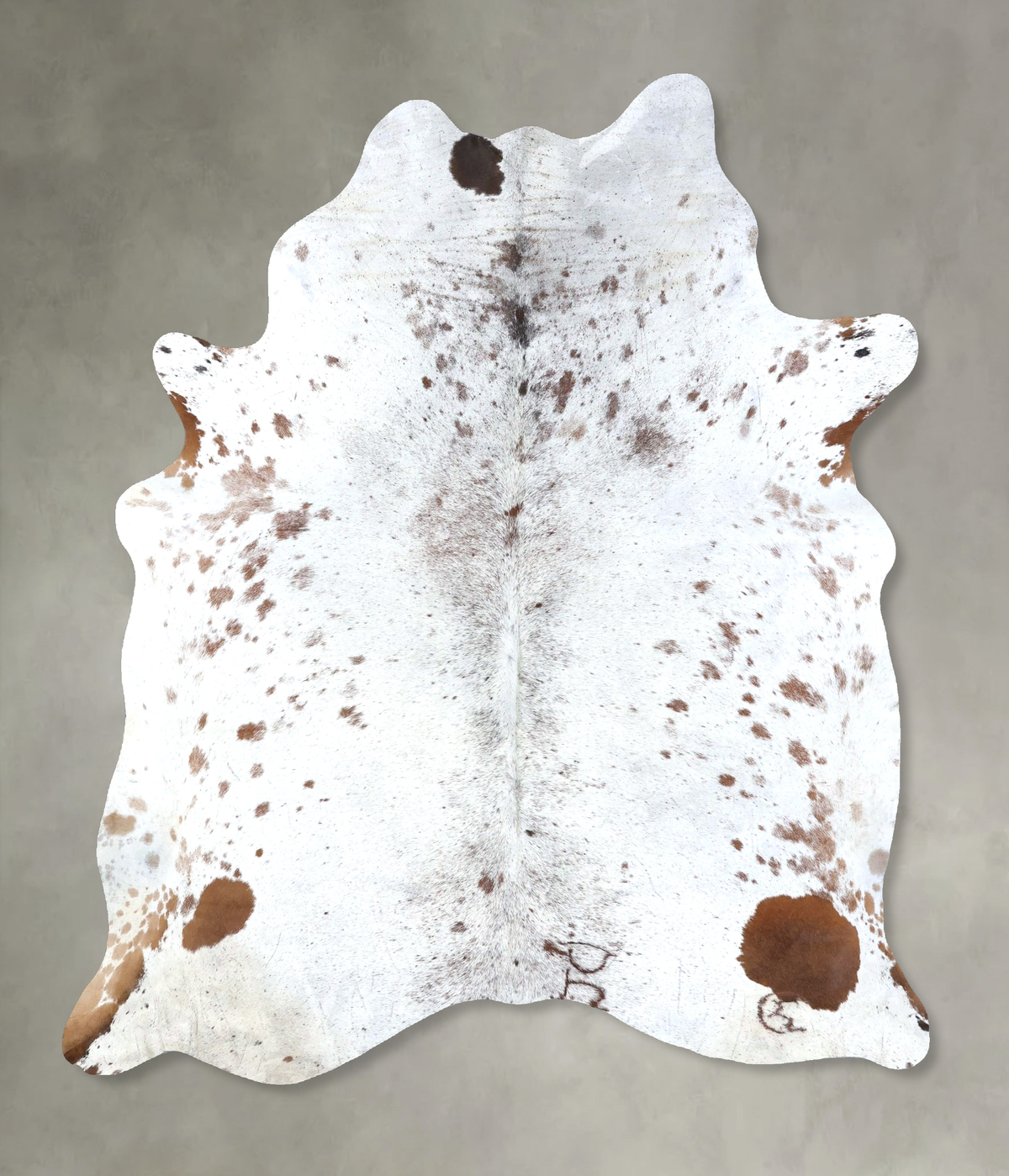 Salt and Pepper Brown Cowhide Rug #B19519