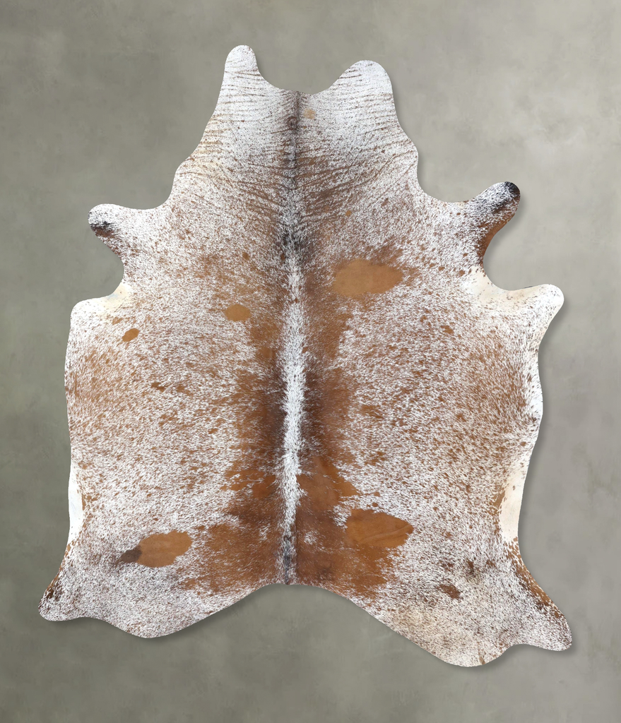 Salt and Pepper Brown XX-Large Brazilian Cowhide Rug 8'2"H x 6'5"W #B19524 by Hudson Hides