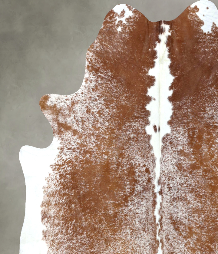 Salt and Pepper Brown X-Large Brazilian Cowhide Rug 7'3"H x 6'9"W #B19527 by Hudson Hides