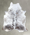 Salt and Pepper Black X-Large Brazilian Cowhide Rug 7'8