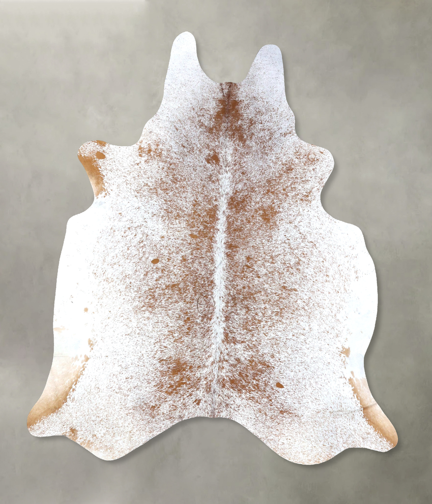 Salt and Pepper Brown X-Large Brazilian Cowhide Rug 7'6"H x 6'4"W #B19531 by Hudson Hides