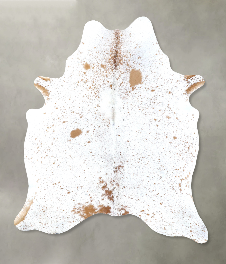 Salt and Pepper Brown X-Large Brazilian Cowhide Rug 7'3"H x 5'9"W #B19532 by Hudson Hides