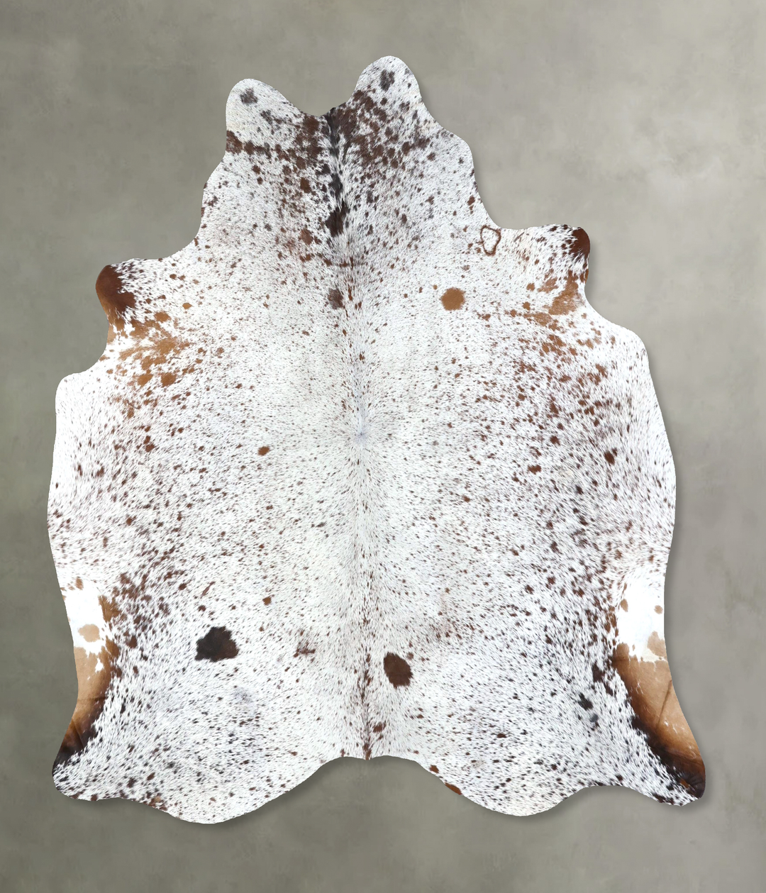 Salt and Pepper Brown Large Brazilian Cowhide Rug 6'2"H x 6'0"W #B1953