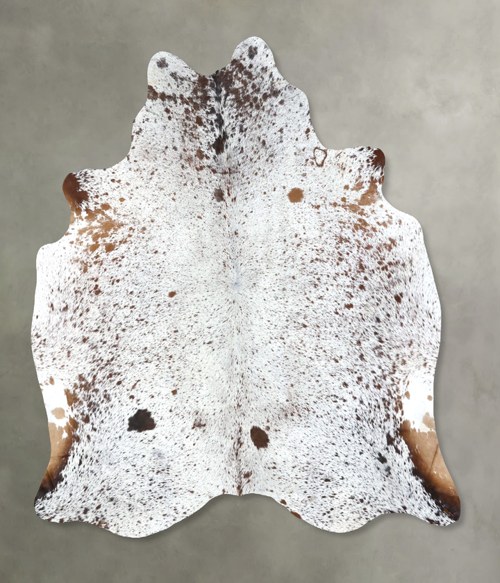 Salt and Pepper Brown Large Brazilian Cowhide Rug 6'2"H x 6'0"W #B19533 by Hudson Hides