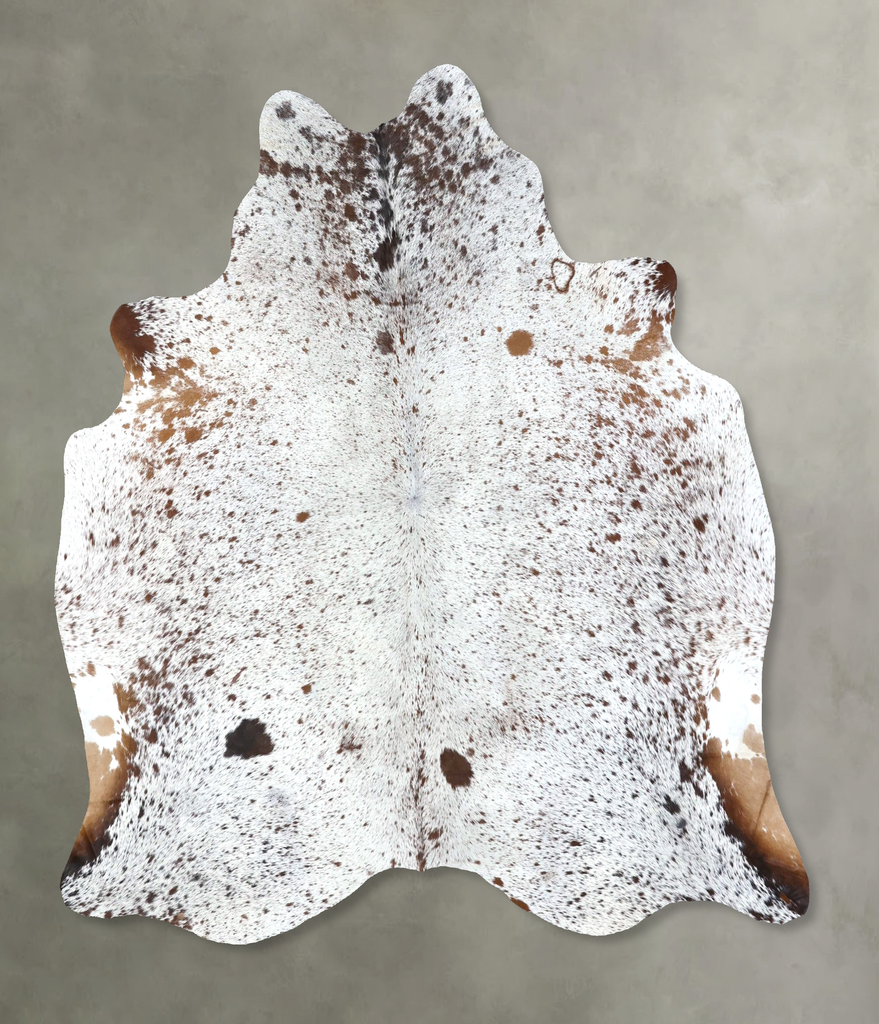 Salt and Pepper Brown Large Brazilian Cowhide Rug 6'2"H x 6'0"W #B19533 by Hudson Hides