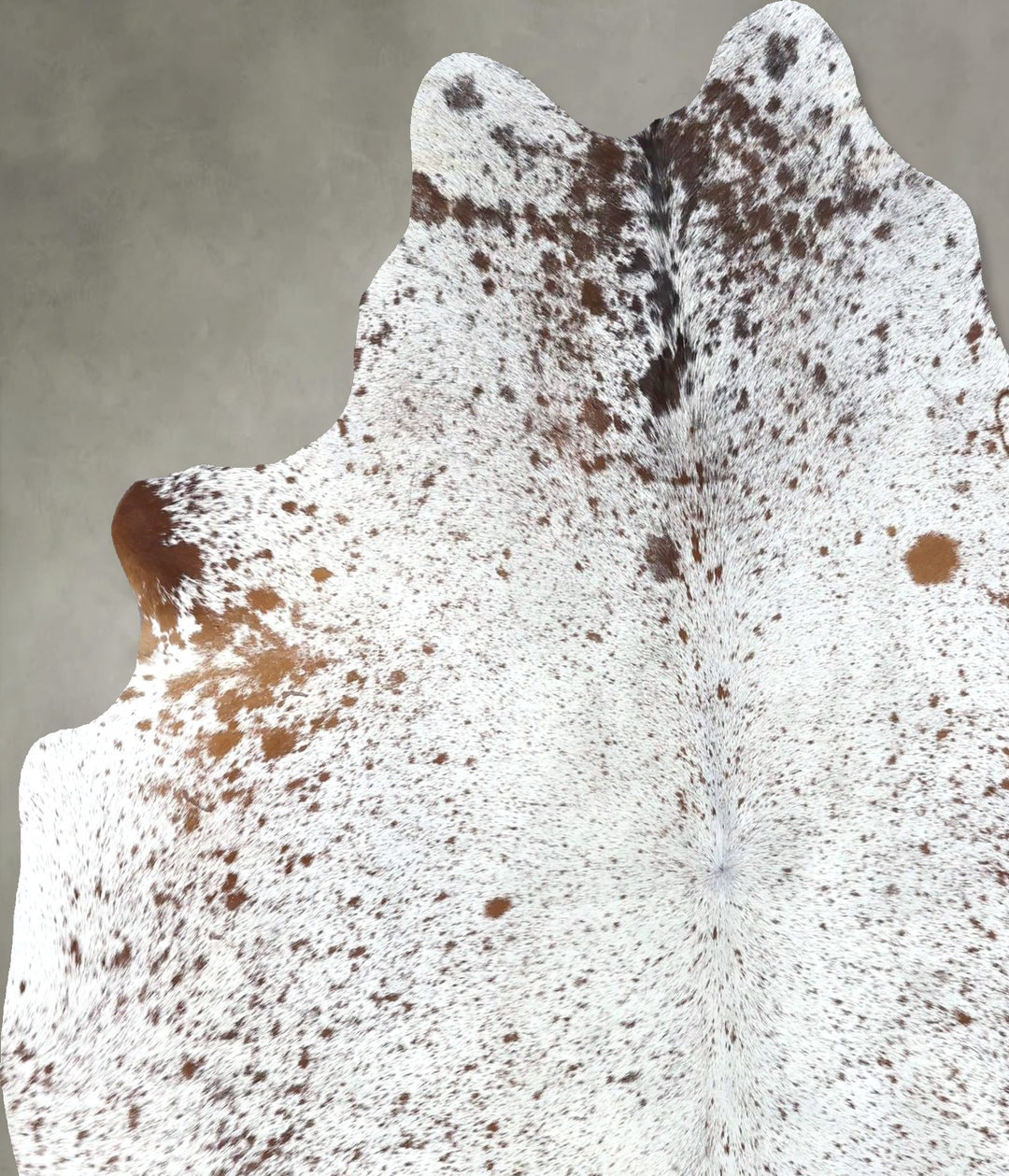 Salt and Pepper Brown Large Brazilian Cowhide Rug 6'2"H x 6'0"W #B1953