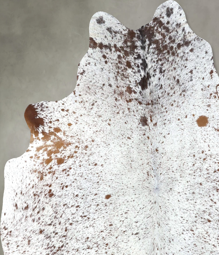 Salt and Pepper Brown Large Brazilian Cowhide Rug 6'2"H x 6'0"W #B19533 by Hudson Hides