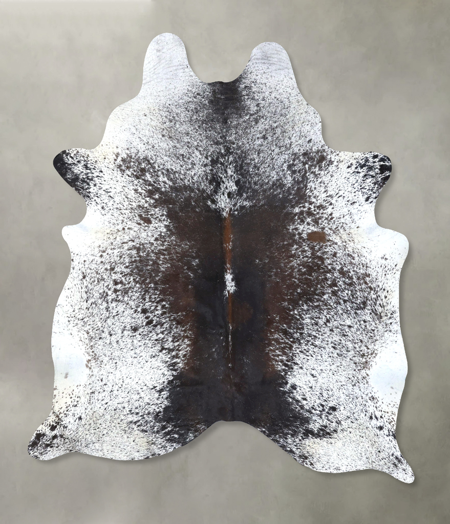 Salt and Pepper Black XX-Large Brazilian Cowhide Rug 8'8"H x 6'5"W #B19539 by Hudson Hides