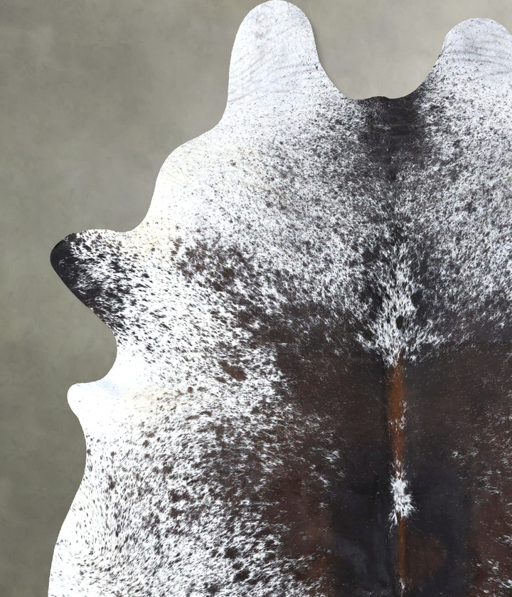 Salt and Pepper Black XX-Large Brazilian Cowhide Rug 8'8"H x 6'5"W #B19539 by Hudson Hides