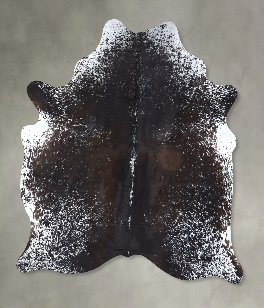 Salt and Pepper Black Large Brazilian Cowhide Rug 6'0"H x 5'5"W #B1954