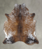 Salt and Pepper Brown Large Brazilian Cowhide Rug 6'3