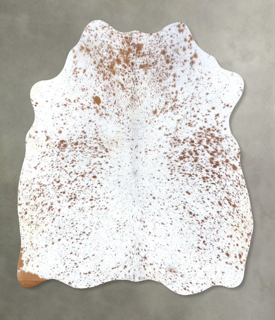 Salt and Pepper Brown Medium Brazilian Cowhide Rug 5'9"H x 5'0"W #B19544 by Hudson Hides
