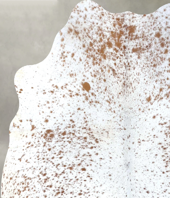 Salt and Pepper Brown Medium Brazilian Cowhide Rug 5'9"H x 5'0"W #B19544 by Hudson Hides