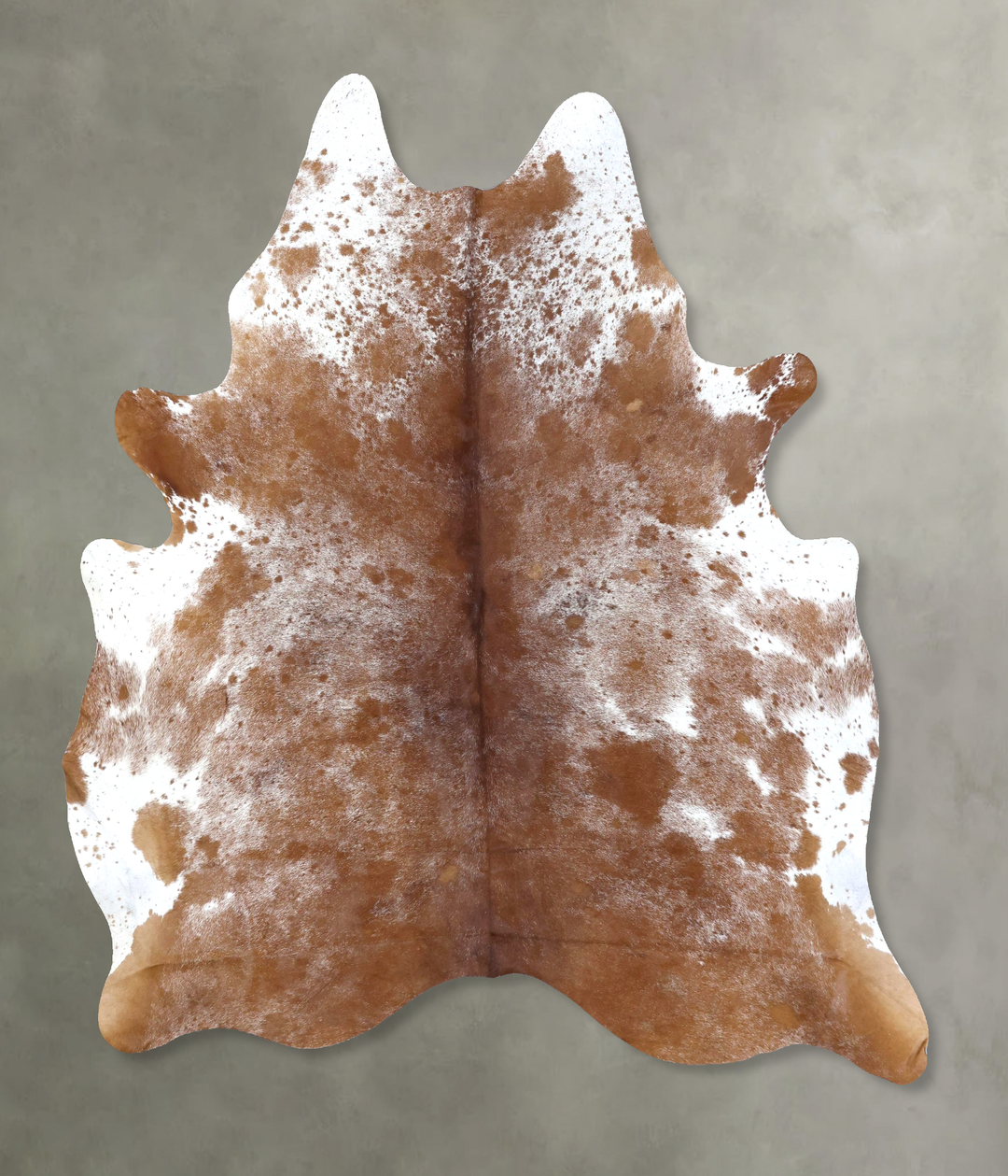 Salt and Pepper Brown X-Large Brazilian Cowhide Rug 7'4"H x 6'3"W #B19