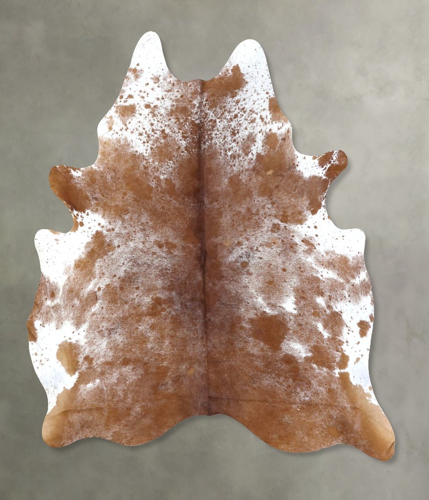 Salt and Pepper Brown X-Large Brazilian Cowhide Rug 7'4"H x 6'3"W #B19547 by Hudson Hides