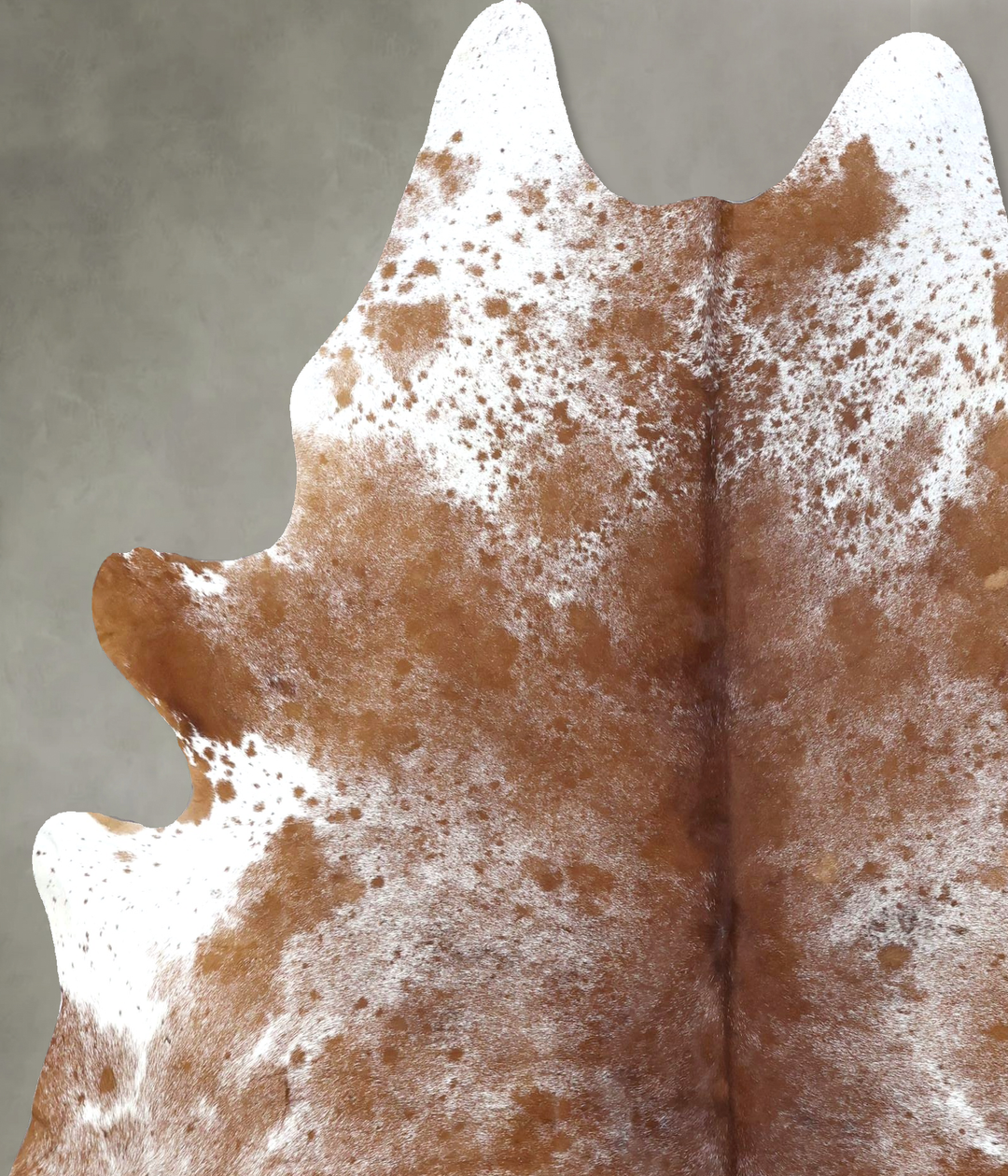 Salt and Pepper Brown X-Large Brazilian Cowhide Rug 7'4"H x 6'3"W #B19
