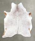 Salt and Pepper Brown Large Brazilian Cowhide Rug 7'0"H x 5'5"W #B19549 by Hudson Hides