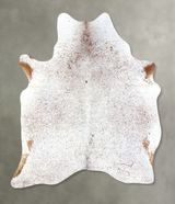 Salt and Pepper Brown Large Brazilian Cowhide Rug 7'0"H x 5'5"W #B19549 by Hudson Hides