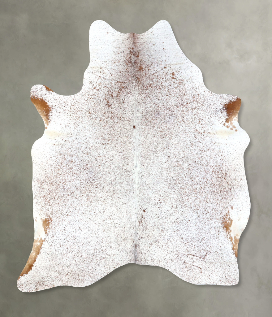 Salt and Pepper Brown Large Brazilian Cowhide Rug 7'0"H x 5'5"W #B19549 by Hudson Hides