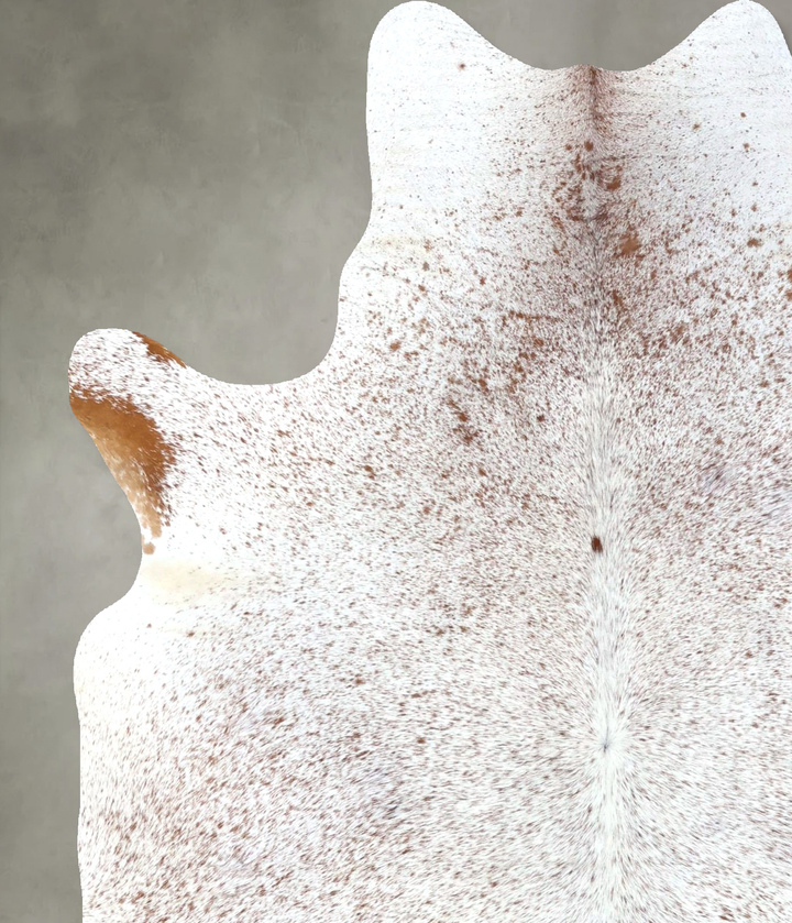 Salt and Pepper Brown Large Brazilian Cowhide Rug 7'0"H x 5'5"W #B19549 by Hudson Hides