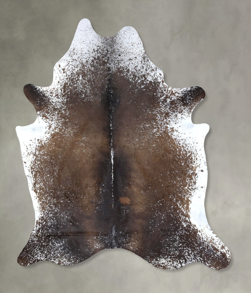 Salt and Pepper Brown XX-Large Brazilian Cowhide Rug 8'0"H x 6'5"W #B19551 by Hudson Hides