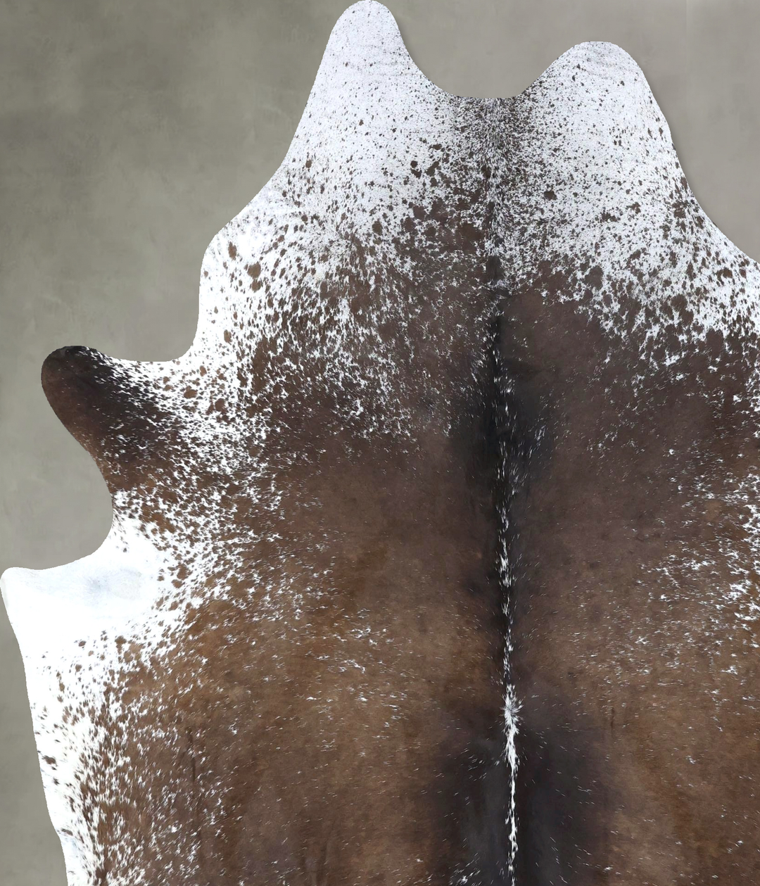 Salt and Pepper Brown XX-Large Brazilian Cowhide Rug 8'0"H x 6'5"W #B1