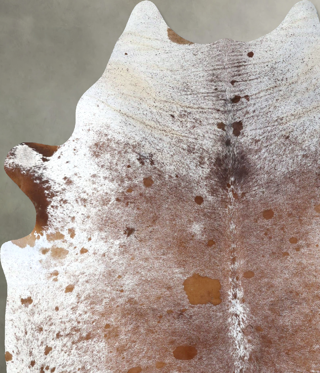 Salt and Pepper Brown X-Large Brazilian Cowhide Rug 7'8"H x 6'3"W #B19