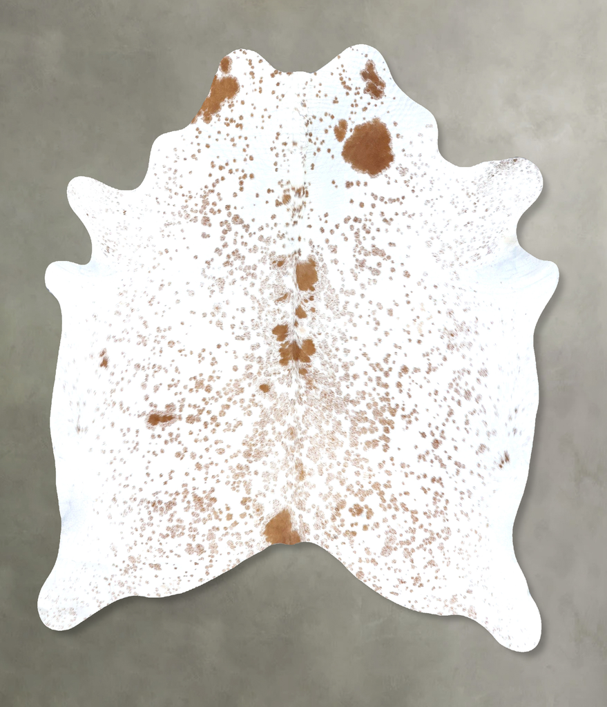 Salt and Pepper Brown X-Large Brazilian Cowhide Rug 7'4"H x 5'11"W #B19555 by Hudson Hides