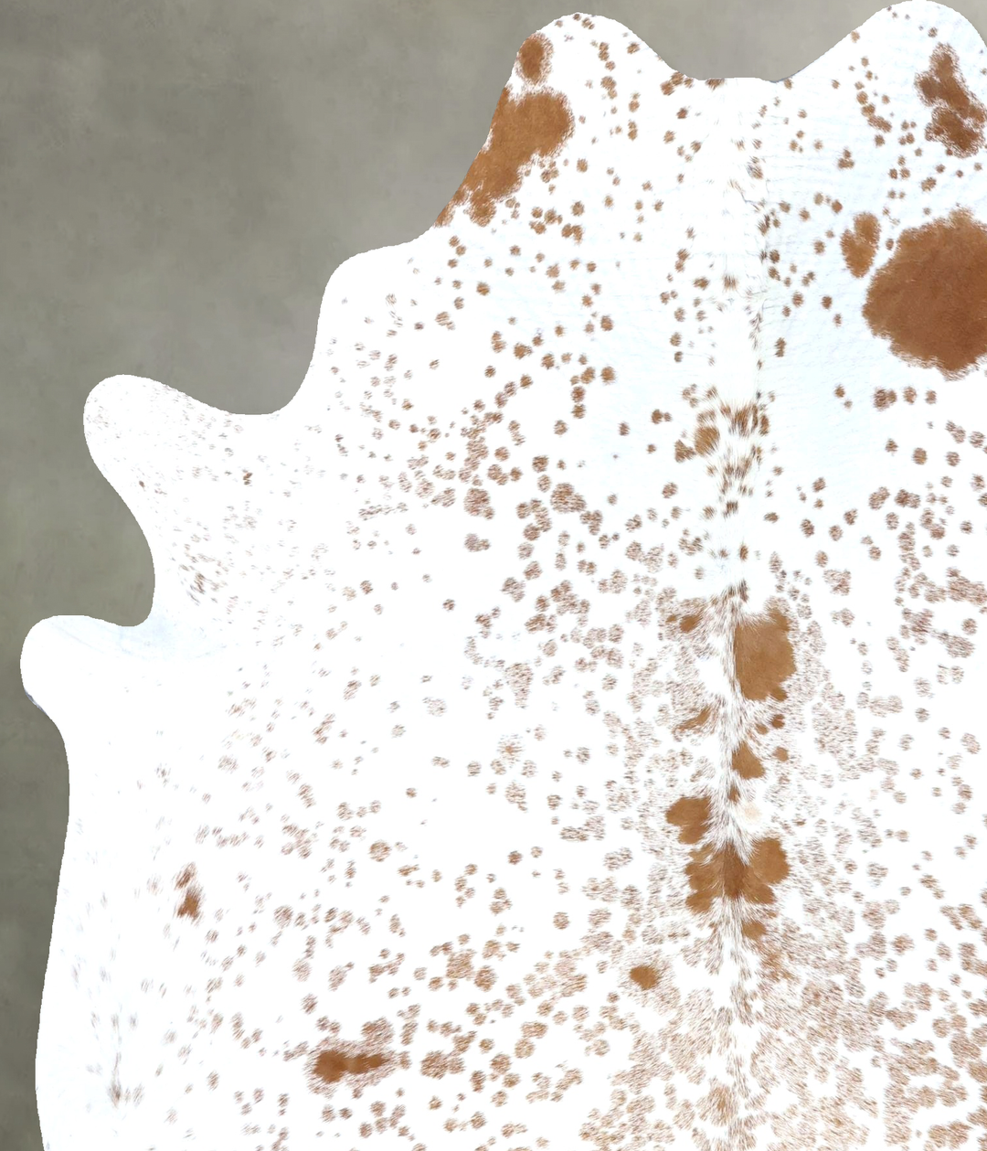 Salt and Pepper Brown X-Large Brazilian Cowhide Rug 7'4"H x 5'11"W #B1