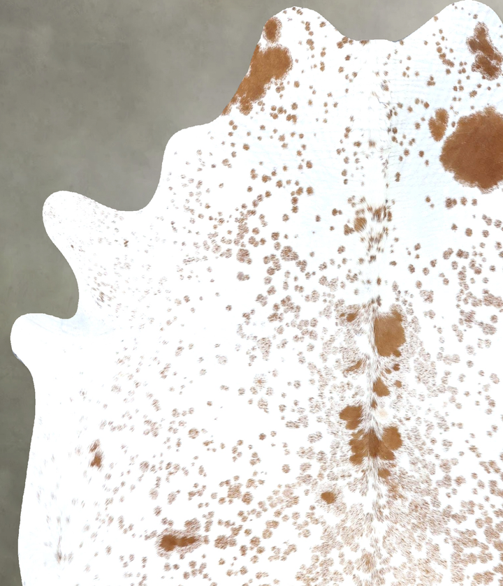 Salt and Pepper Brown X-Large Brazilian Cowhide Rug 7'4"H x 5'11"W #B19555 by Hudson Hides