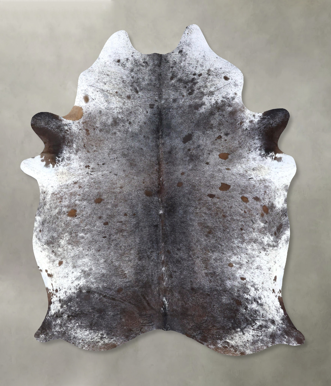 Salt and Pepper Black XX-Large Brazilian Cowhide Rug 8'1"H x 6'7"W #B1