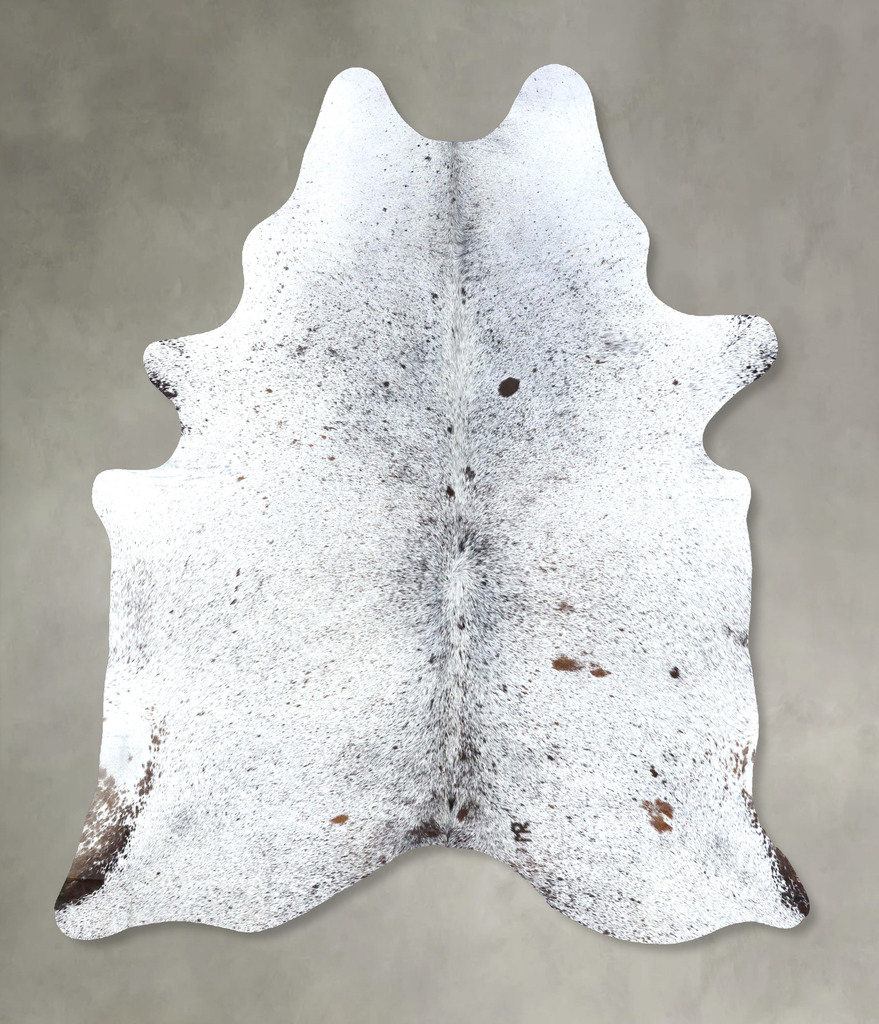 Salt and Pepper Black X-Large Brazilian Cowhide Rug 8'0"H x 6'0"W #B19558 by Hudson Hides