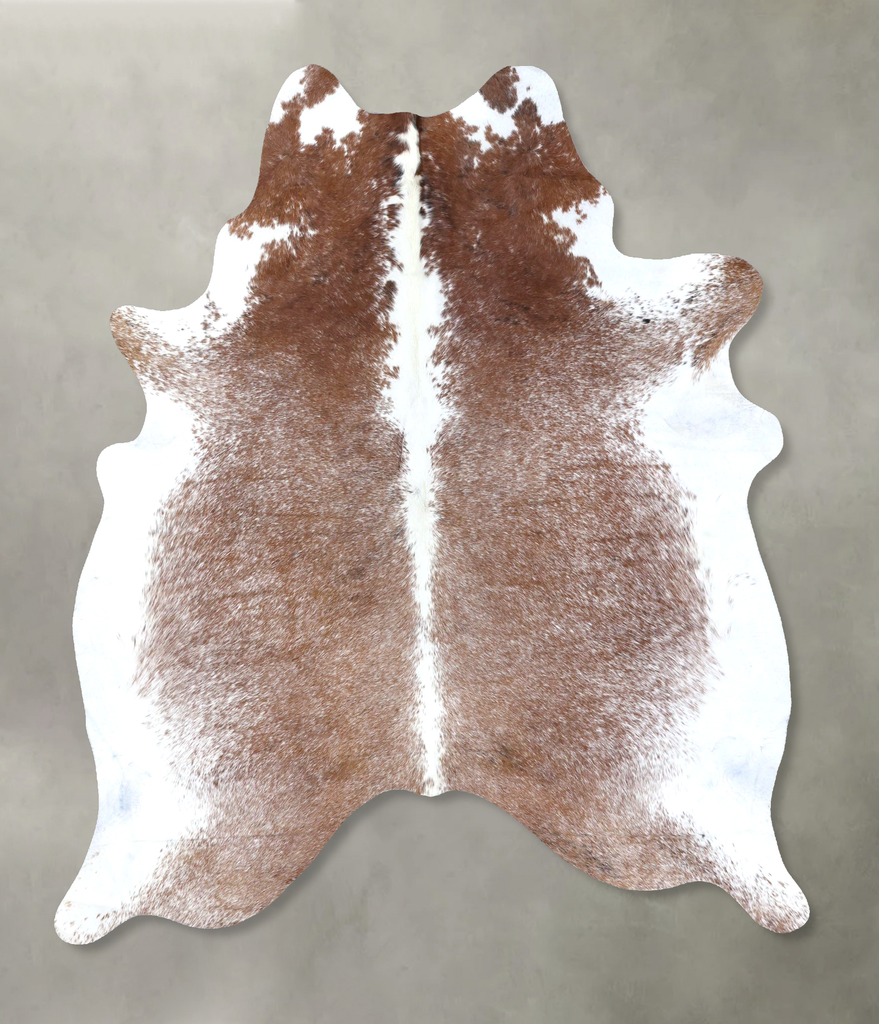 Salt and Pepper Brown X-Large Brazilian Cowhide Rug 7'0"H x 6'0"W #B19559 by Hudson Hides