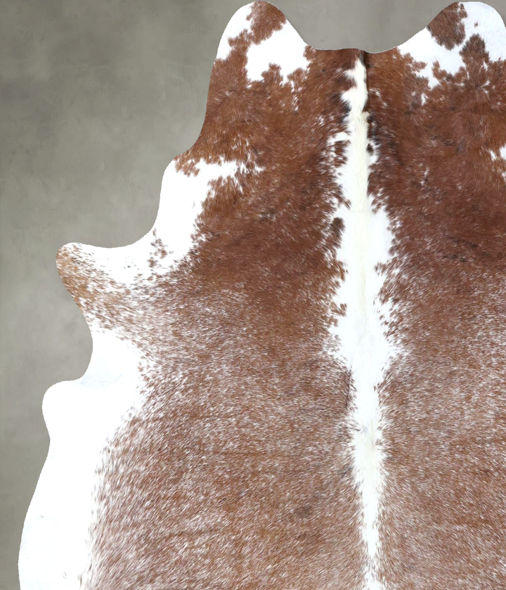 Salt and Pepper Brown X-Large Brazilian Cowhide Rug 7'0"H x 6'0"W #B19559 by Hudson Hides