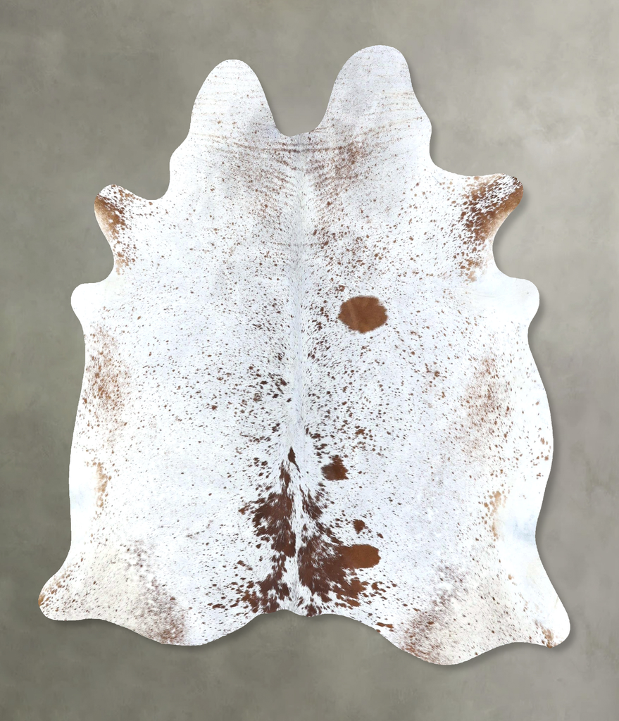 Salt and Pepper Brown Large Brazilian Cowhide Rug 6'1"H x 5'7"W #B19560 by Hudson Hides